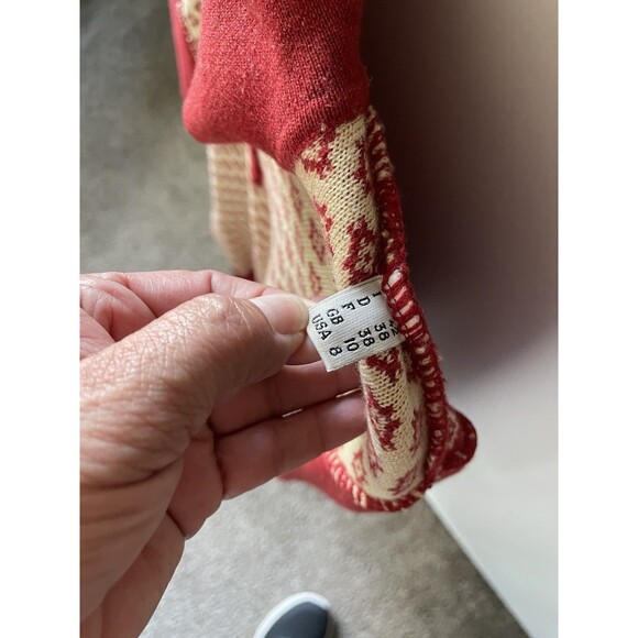 Moschino Couture‎ Women’s Collared Sweater Longsleeve Size 8 Wool Button V Neck - Picture 10 of 10